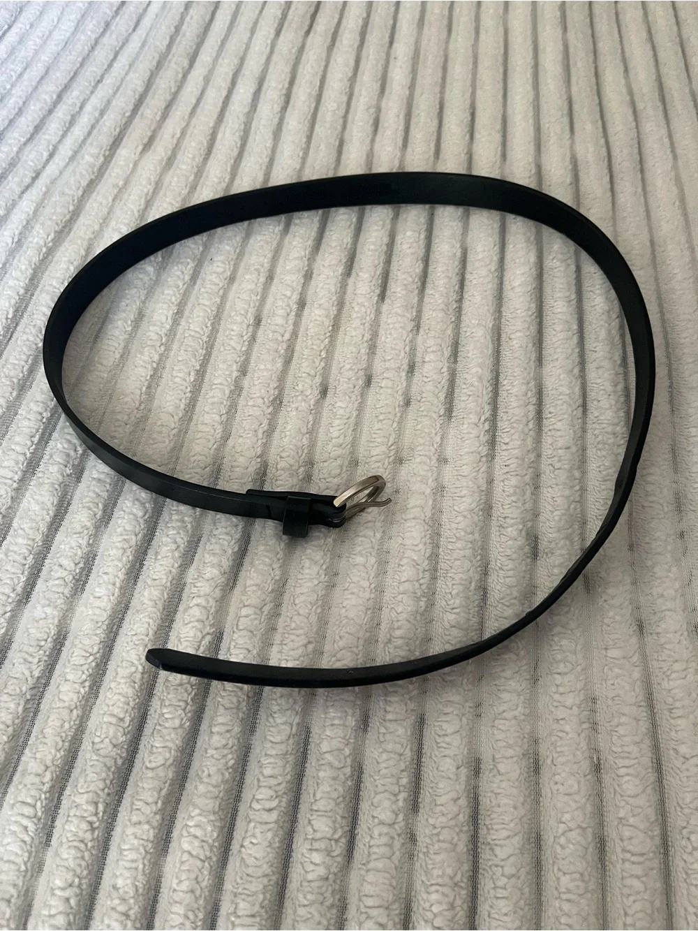Black Faux Leather Belt